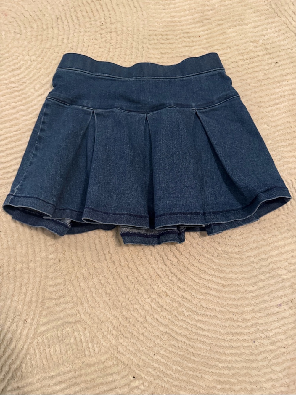 Carter’s Girls' Dark Blue Denim Pleated Skort